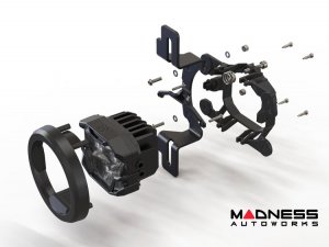 Jeep Wrangler JL LED Fog Light Kit - 4Banger Series - Morimoto - NCS/Wide/Yellow